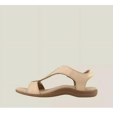 Going Outfits - Womens Comfort Orthopedic Sandals Womens Arch Support Flat Sandals Breathable Fish Mouth Comfort Womens Shoes Retro-35