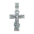thumbnail image 2 of Collar con colgante de crucifijo y cruz, collar con colgante grabado, crucifijo y cruz de la Biblia plateado, 2 of 8
