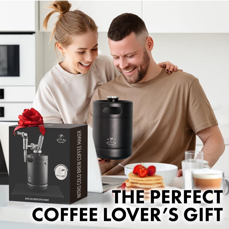 Zulay Kitchen Large Nitro Cold Brew Coffee Maker & Brewer Keg with