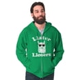 thumbnail image 5 of Llater Losers Nerdy Geeky Cute Llama Zip Up Hoodie Men's Women's Brisco Brands S, 5 of 6