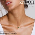 thumbnail image 2 of Birthstone Necklace For Women Dainty Trendy 14K Gold Plated Emerald Necklaces Simple Green Diamond Pendant Choker Blue Cute Cubic Zirconia Jewelry For Women Mothers Birthday Gifts[o7581], 2 of 2