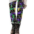 thumbnail image 6 of Meichang Women's Workout Leggings Mardi Gras Mask Print Yoga Pants High Waist Stretchy Carnival Tights Leggings, 6 of 7