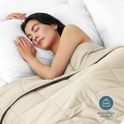 Bare Home 20 lbs Weighted Blanket for Adults - 60 x 80 - 210tc Twill Cotton, Sand