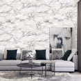 thumbnail image 5 of Revamp Your Space With White Grey Marble Contact Paper Removable Wall Sticker, 5 of 9