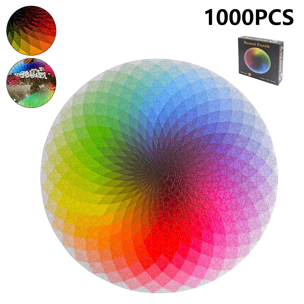 1000 Pieces Adult Difficult Circular Jigsaw Puzzle Decompression puzzle 