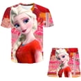 thumbnail image 1 of Verano niños Frozen 2 trajes de ropa Elsa Anna princesa niñas camisetas pantalones cortos 2 piezas conjunto niños Disney serie ropa Outfits11T Gao Jinjia LED, 1 of 2