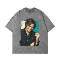 thumbnail image 2 of Joe Nichols Black Tour Washed Cotton Tshirt Casual Short Sleeve Hip Hop Tee Shirt, 2 of 4