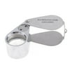Unique Bargains 30X 21mm 2 White Light Jewelers Folding Eye Loupe Magnifier Magnifying Glass