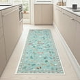 thumbnail image 3 of Garvee 2x6 Floral Insect Print Runner Rug, Modern Machine Washable Rug Stain Resistant Non-Slip Backing Rug Low Pile Floor Cover for Bedroom Entryway Laundry Room, Green, 3 of 9