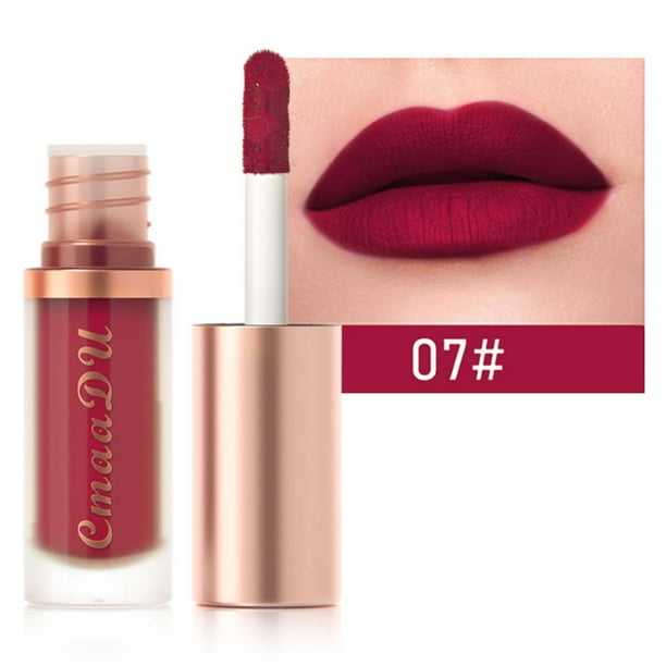 Hot6sl Liquidación de Ahorros de Verano Labial Mate Aterciopelado Color de Labios Textura Mate Aterciopelado, con Propiedades de Transpiración y Que No Se Decoloran Cuando Se Exponen Al Agua