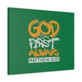 thumbnail image 2 of Scripture Walls God First Always Matthew 6:33 Dark Green Bible Verse Canvas Christian Wall Art Ready to Hang Unframed, 2 of 18