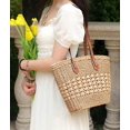 thumbnail image 5 of Kukuzhu Woven Straw Bag, Women Fashion Handmade Beach Shoulder Bag, Casual Large Summer Tote Bag, 5 of 6