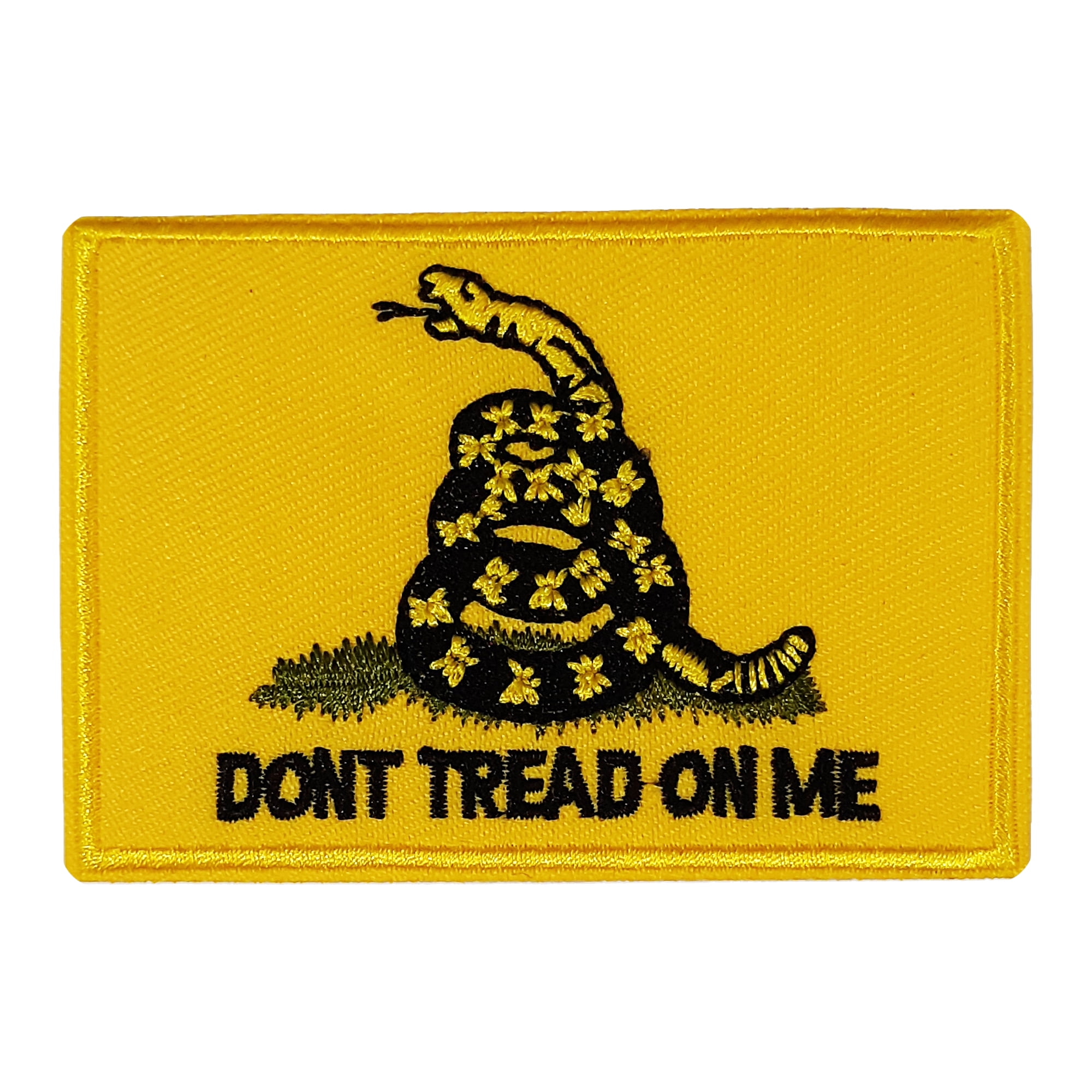 Gadsden Flag Embroidered Patch Iron/Sew-On Applique Biker Emblem Tactical