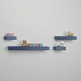 thumbnail image 6 of Melannco Set of 4 Distressed Navy Chunky Wood Shelves, 6 of 7