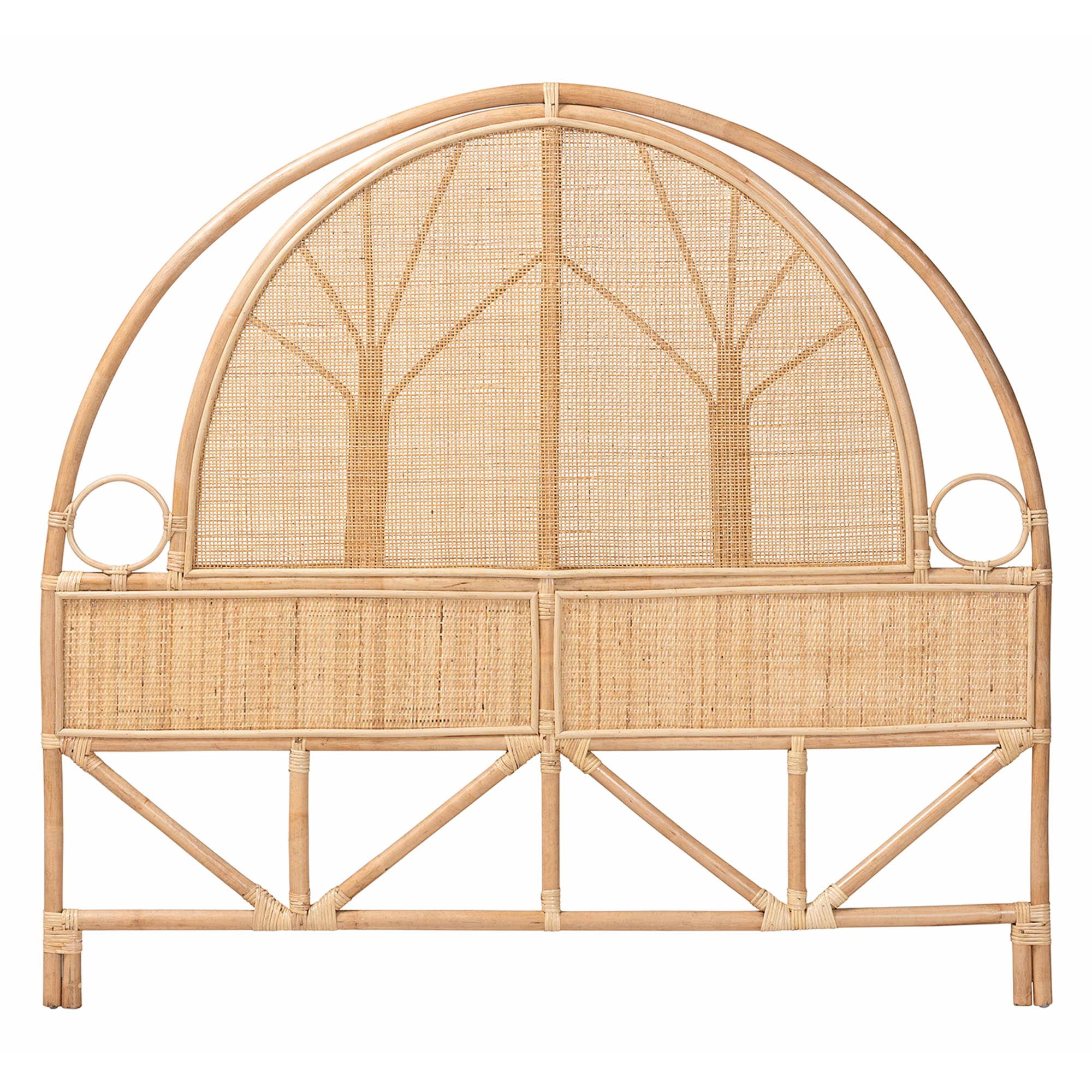 bali & pari Kang Boho Standalone Headboard, Queen, Natural Rattan