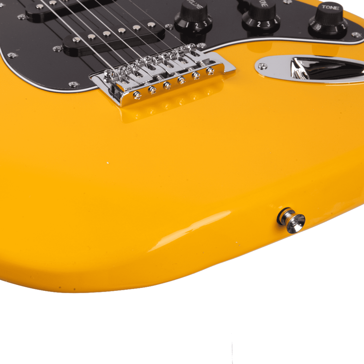 Hassch Electric Guitar with Gig Bag, 39 inch Beginner Electric Guitar Kit with Strap, Plectrum, Tremolo Bar, Spanner Tool and Connecting Wire, Orange