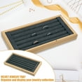 thumbnail image 3 of Unique Bargains Bamboo Wood Ring Tray Stackable Storage Jewelry Tray Showcase Display Organizer for Rings Gray, 3 of 8