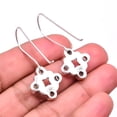 thumbnail image 2 of Prehnite Designer Handmade 925 Sterling Silver Earring 1.56" E_9357_226_12, Gemstone Silver Jewelry, New Year Sale, Valentin's Day Gift, 2 of 2