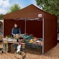 thumbnail image 5 of ABCCANOPY 10 ft x 10 ft Metal Pop-Up Commercial Canopy Tent with walls, Brown, 5 of 7