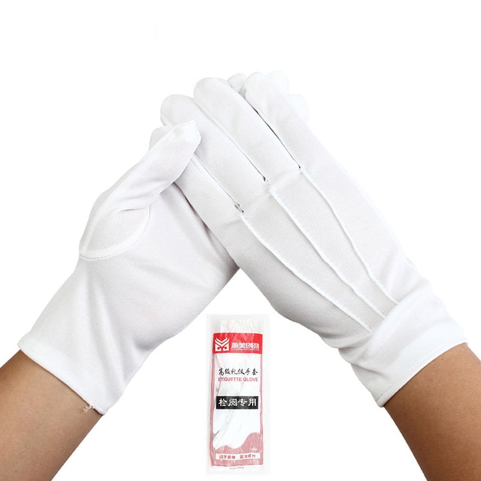 White Cotton Gloves Washable Hands Protection Cotton White Gloves Man