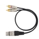 thumbnail image 1 of Divisor De Audio XLR A RCA, Home Theater 1 XLR Hembra A Doble RCA Macho Cable Para El Hogar Para Exteriores, 1 of 8
