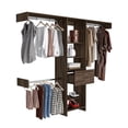 thumbnail image 6 of TUHOME Manchester 250 Closet System - Dark Walnut Engineered Wood, 6 of 10