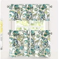 thumbnail image 1 of DriftAway Layla Classic America Style Floral Leaves Pattern Semi Sheer 3 Pieces Rod Pocket Kitchen Window Curtain, 1 of 5
