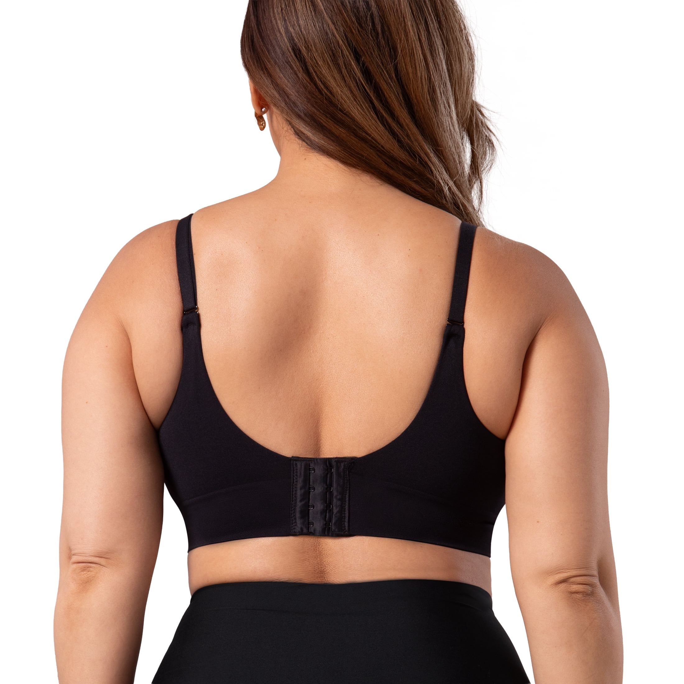 Truekind Comfort Back Smoothing Wireless Shaping Bra – Women’s Seamless Wire-Free Bra with Contour Cups & Back Bulge Smoothing Support, Sizes S to 4XL