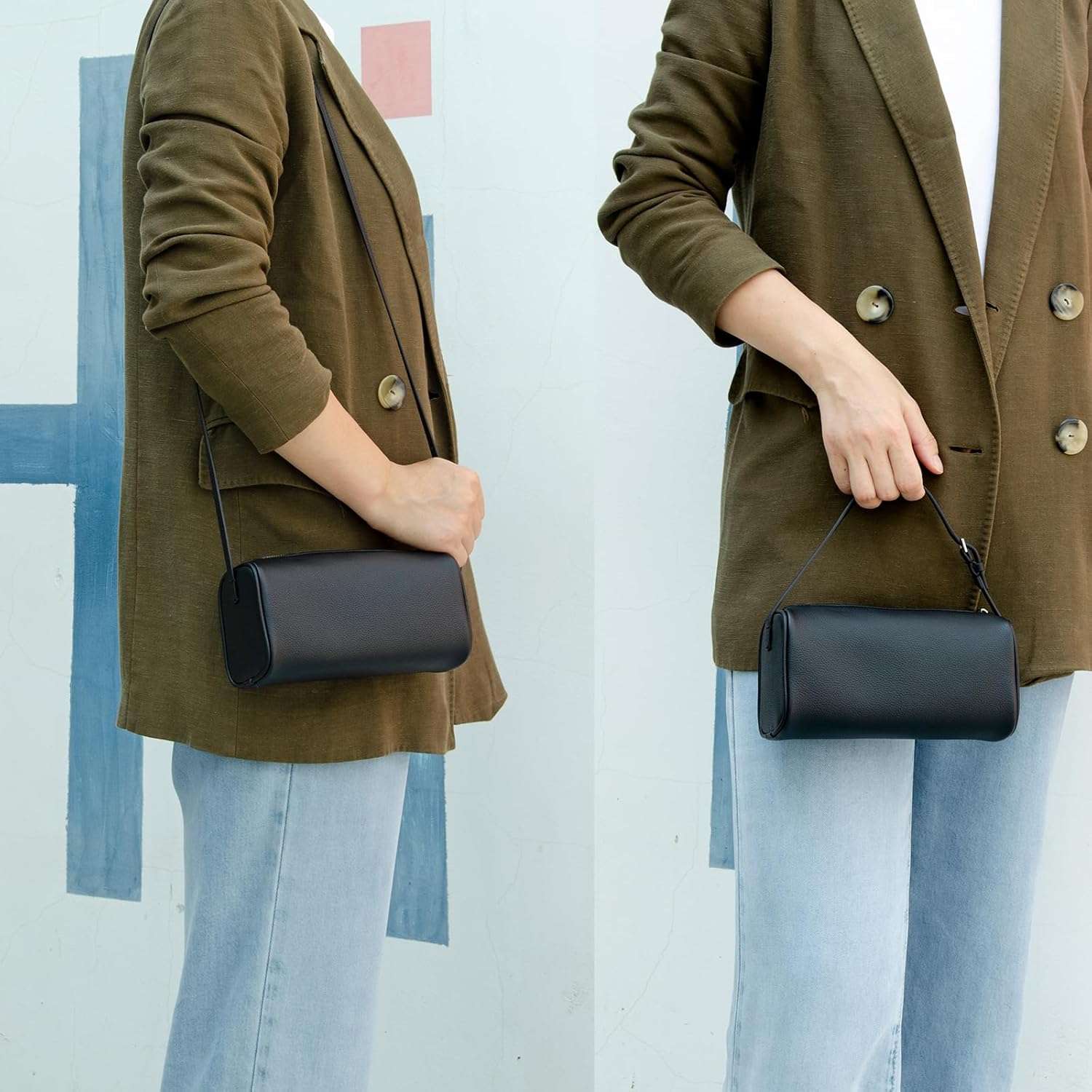Kwuty Premium Full-Grained Leather Crossbody Purses for Women, Hobo Bags for Women Crossbody with Adjustable Strap