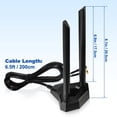 thumbnail image 3 of Antena WiFi Eightwood RP-SMA de doble banda de 2,4 GHz y 5 GHz con cable, 3 of 8
