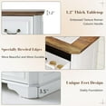thumbnail image 5 of VANACC Farmhouse 48" Tall 5 Drawers Dresser for Bedroom, Wood Rustic Chest, Closet Organizer for Bedroom, Living Room, Hallway, Antique White, 5 of 6