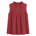 thumbnail image 4 of Endives Women's Tank Top Solid Color Sleeveless Loose Tank Top Pullover Top Summer Wine, 4 of 4