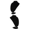 2pcs Velvet Necklace Pendant Display Bust Mannequin Stand Holder Rack