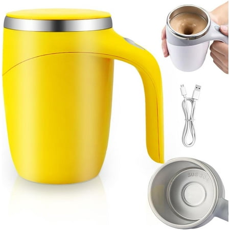 Automatic Magnetic Stirring Coffee Mug 2026 New Self Mixing Coffee Mug Stainless Steel Travel Cup for Milk Cocoa Perfect for Office Home Kitchen (Brown)
