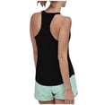 thumbnail image 3 of VV AVEORS Built In Bra Tank Tops For Women 2026 Dressy Casual Workout Racerback Sleeveless Camisole Top Slim Fit Padded Shirts Black S, 3 of 5