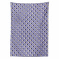 thumbnail image 2 of Moon Tablecloth, Themed Pattern with Moon Stars Dots Cartoon Style Night Sky, Rectangle Satin Table Cover Accent for Dining Room and Kitchen, 60" X 90", Lavender and Yellow, by Ambesonne, 2 of 2