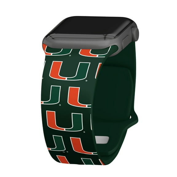 Hurricanes HD Repeating Logo Unisex Watch Band for Apple Watch - 38/40/41mm(42mm Series 10/11) Long by Affinity Bands