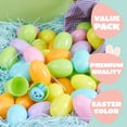 thumbnail image 4 of Joyfy 3.15" Pastel Easter Eggs, 100 Pcs Empty Easter Eggs Fillable, Colorful Plastic Eggs in Bulk for Easter Hunting, Party Favors, Basket Fillers, Classroom Prize Supplies, 4 of 9