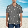 thumbnail image 2 of Fuzoiu Airplane Routes Around The World Print Hawaiian Shirt for Men, Summer Beach Casual Short Sleeve Button Down Shirts, Men’s Beach Summer Shirts with Pocket,Small, 2 of 7