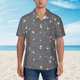 thumbnail image 2 of Balery Airplane Routes Around The World Camisas hawaianas de manga corta para hombre, camisas playeras de corte holgado, camisas de vacaciones con botones,3X-Large, 2 of 7
