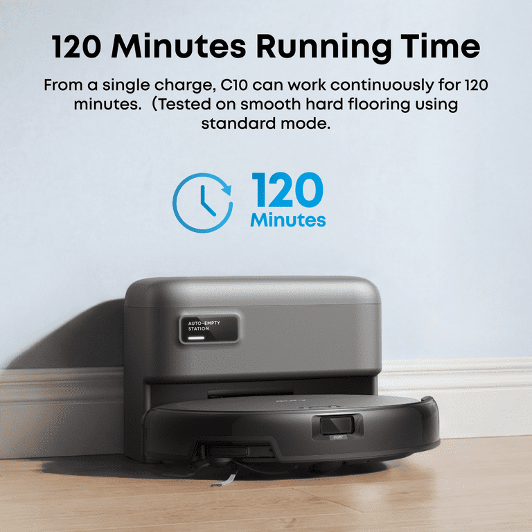 eufy Robot Vacuum C10 with Self Emptying, 8 Weeks Hands Free