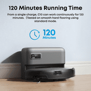 eufy C10 Robot Vacuum Self Emptying, 8 Weeks Hands Free, Advanced Smart Mapping with LiDAR Navigation, Edge Expansion Brush for Pet Hair, Carpet Detection
