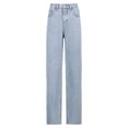 thumbnail image 3 of Qiylii Women's Denim Pants, Butterfly Print High Waist Straight-Leg Jeans, 3 of 9