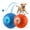 Orange+Blue, variant on Interactive Dog Toy, Auto-Bouncing Motion-Activated Tough Silicone Ball rechargeable USB fast charge, works on carpets & hardwood