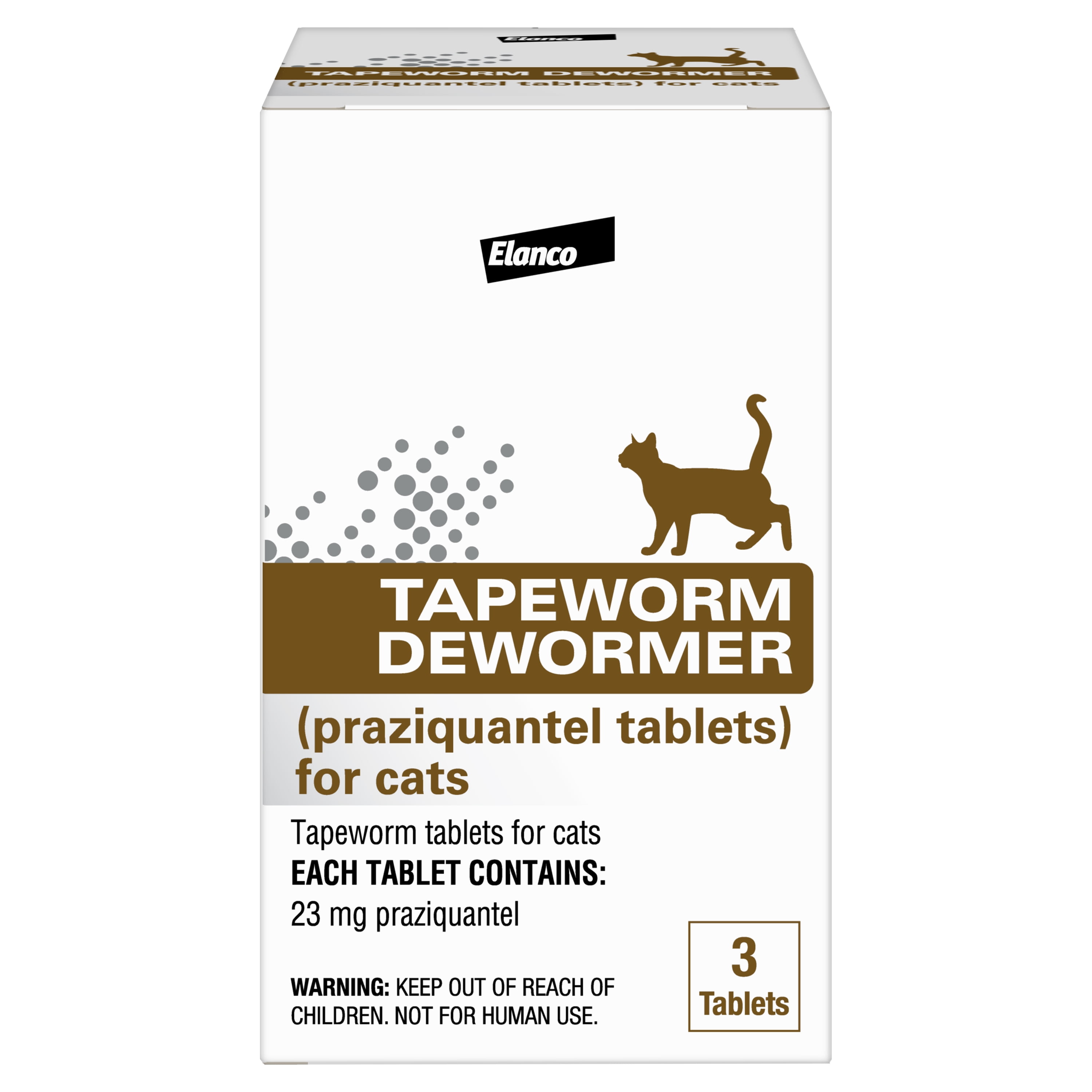 Elanco Tapeworm Dewormer for Cats and Kittens, 3 Tablets 