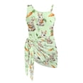 thumbnail image 7 of SEANATIVE Swimsuits for Teen Girls One Piece Bathing Suit See-Through Cover Ups Cut Out Back Beachwear for Surfing Water Park, Size 7-8, Rabbit Carrot Print Green, 7 of 7