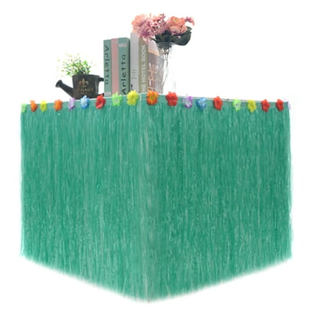 

VEAREAR Exquisite Party Supplies Hawaiian Luau Party Tropical Garden Beach Dance Table Skirt Flower Decoration