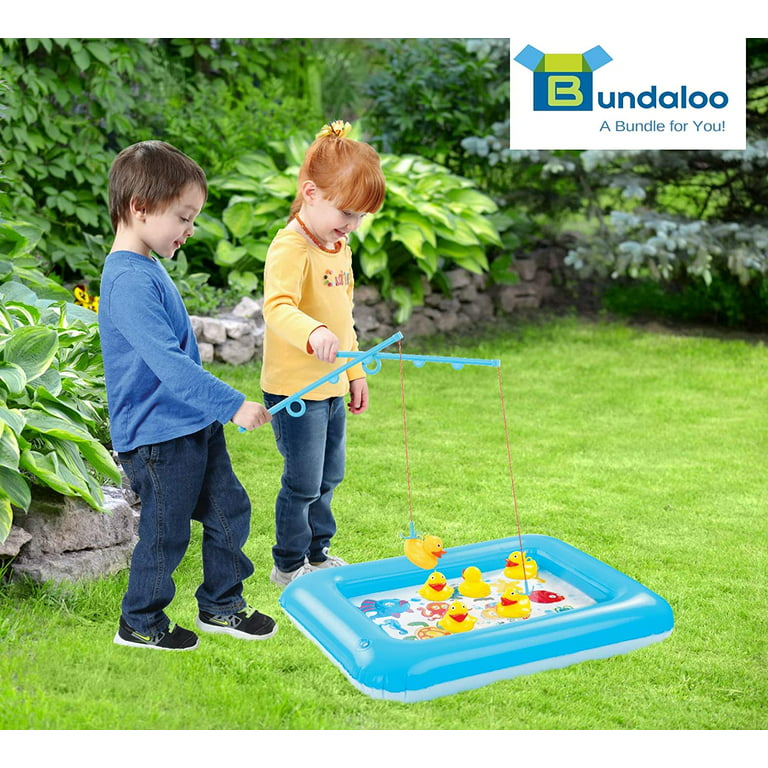 Magnetic Duck Fishing Game Contest - Fun Carnival Game for Kids & Toddler -  Indoor & Outdoor Water Game - Includes 2 Fishing Poles, 6 Plastic Duckies,  and 1 Inflatable Pond. : : Toys