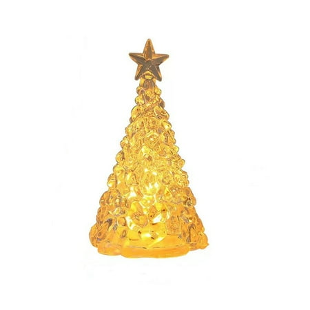 

Bdday Christmas Lights Indoor Christmas Decoration Mini Luminous Christmas Tree Transparent Crystal Night Light Desktop Decoration Prop Gifts Christmas Outdoor Decorations