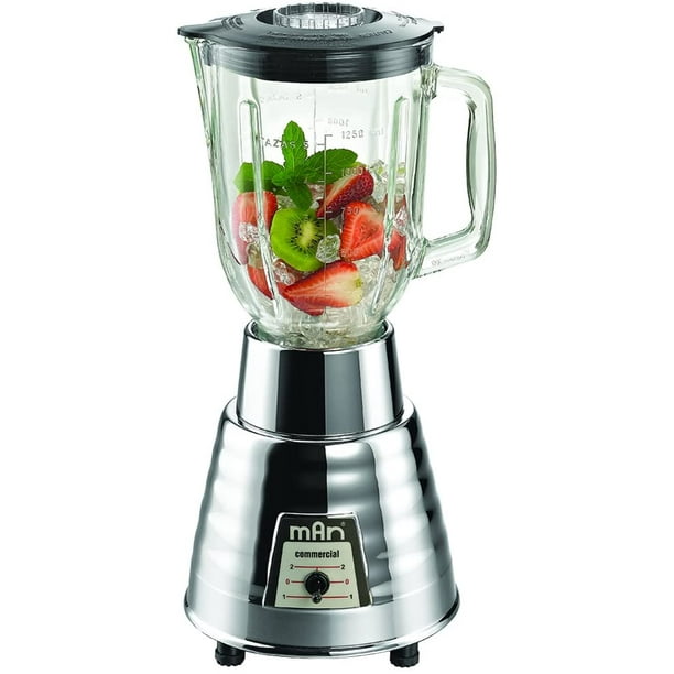 LICUADORA VASO VIDRIO 700W TITANIO 2 VEL CROMO CROMO MARCA MAN Man LMV 202